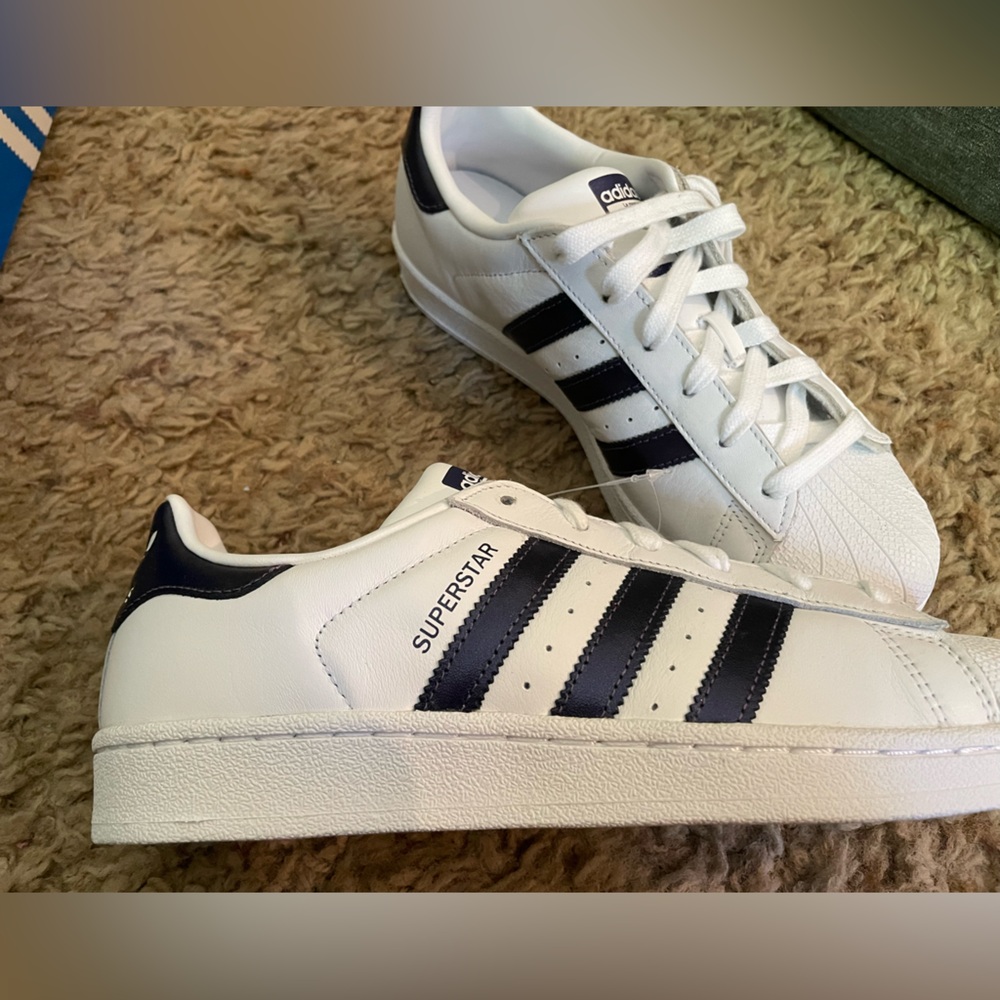 Adidas Superstar White and Black Sneakers